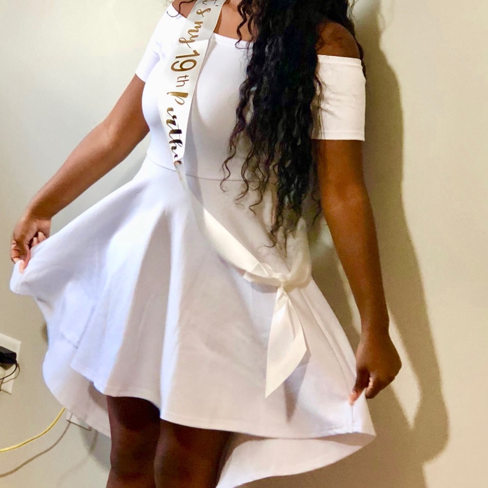 Off The Shoulder White Dress